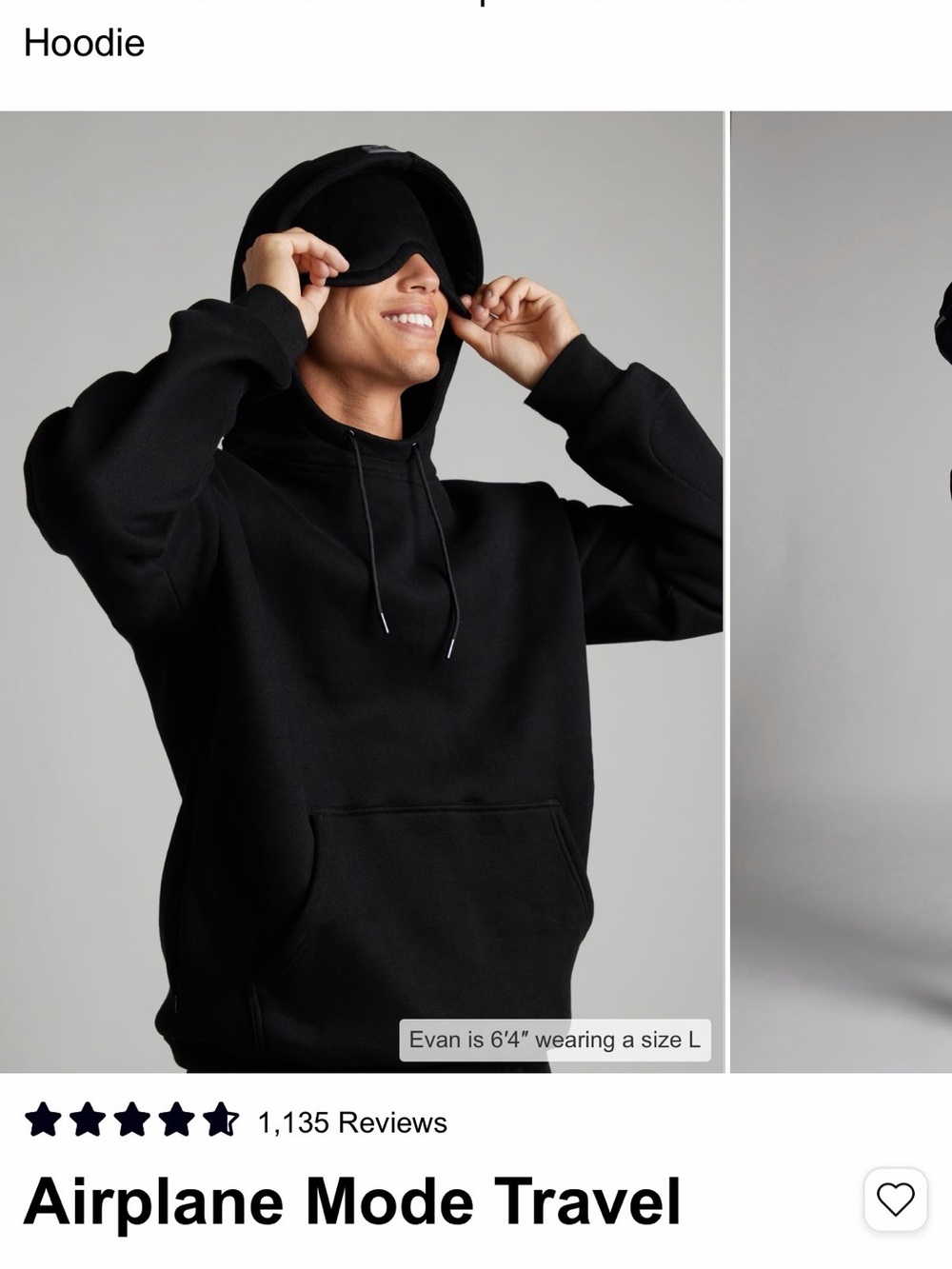 Airplane Mode Travel Black Crewneck Hoodie